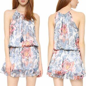 Elizabeth & James Kenji Floral Silk Mini Dress, XS
